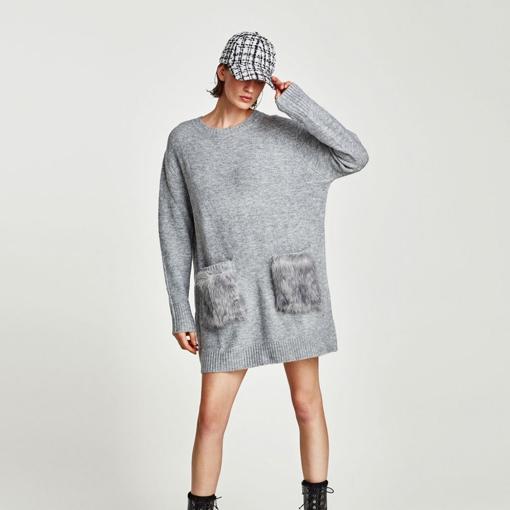 ASPEN Warm Fuzzy Grey Sweater
